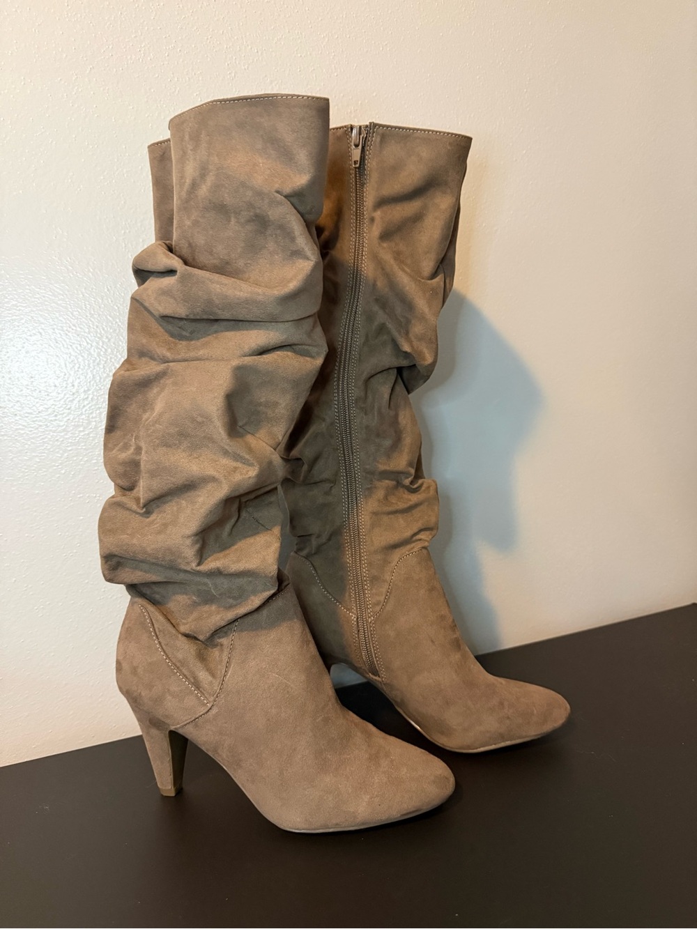 Slouchy Knee High Heels
